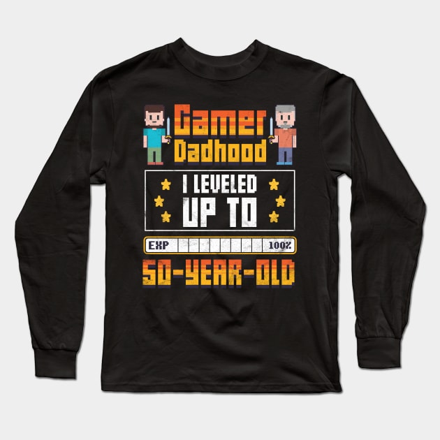 Best Father Gamer Dad 50 Years Long Sleeve T-Shirt by avshirtnation